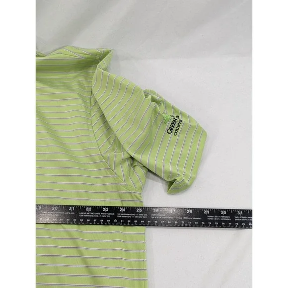 Donald Ross Polo Shirt Mens 2XL Golf Striped Performance Green Tree Country Club - Picture 6 of 7
